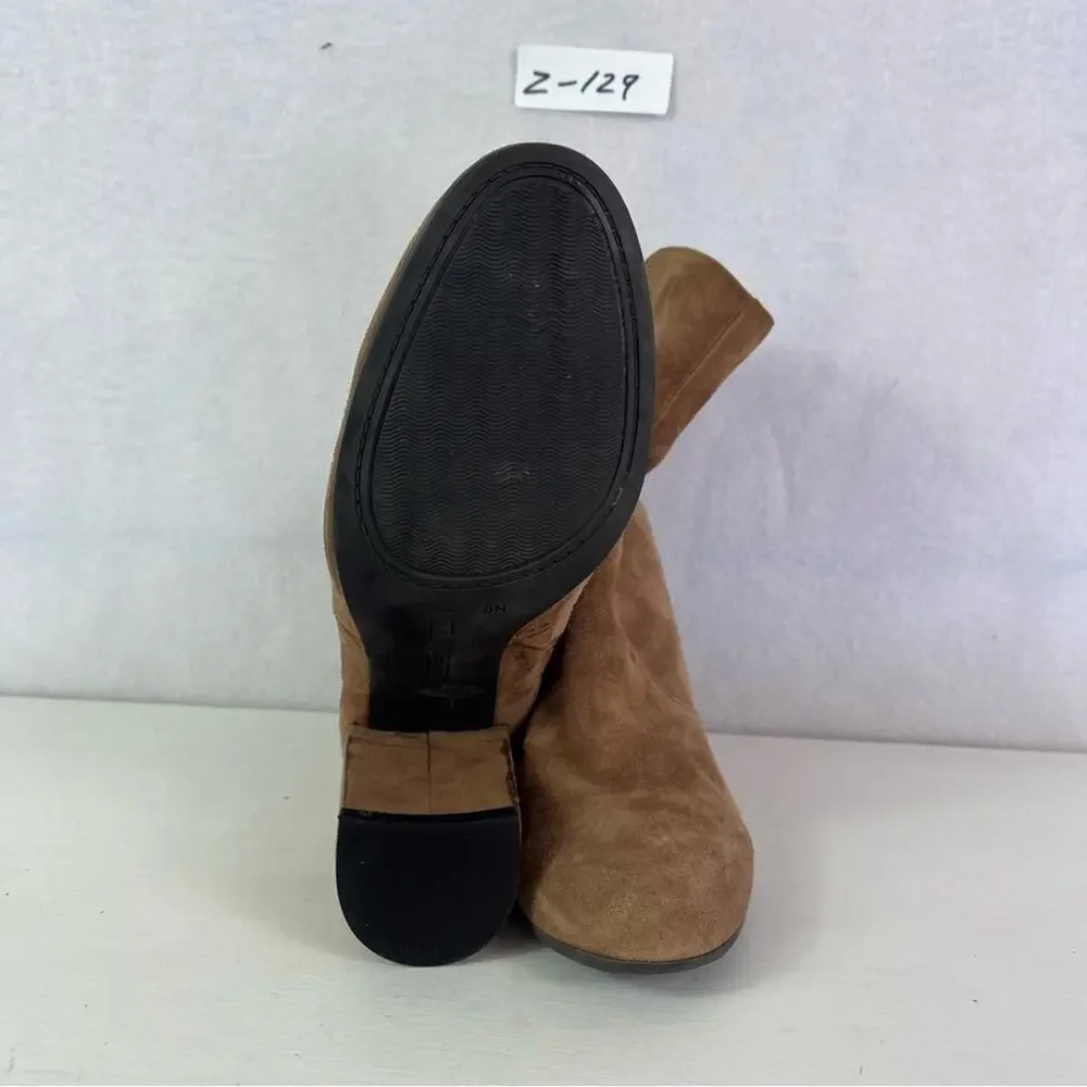 Tommy Hilfiger Boots Womens 8M Brown TWNATALAI Ankle Suede Leather